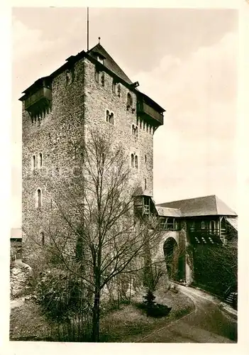 AK / Ansichtskarte Schloss_Burg_Wupper Der Bergfried Turm Schloss_Burg_Wupper