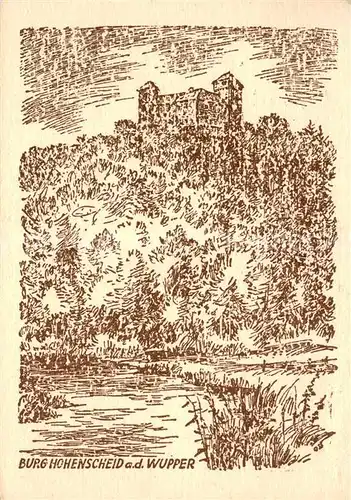 AK / Ansichtskarte Solingen Hotel Burg Hohenscheid an der Wupper Solingen