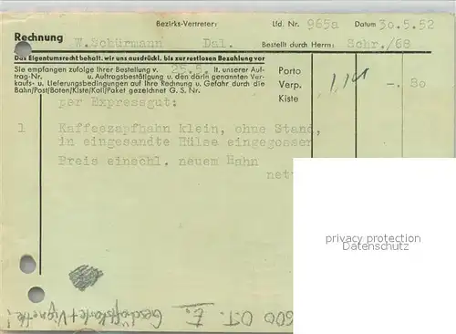 AK / Ansichtskarte Elberfeld_Wuppertal Gebr. Schuermann Nachflg. KG Geschaeftskarte und Vignette Rechnung Elberfeld Wuppertal