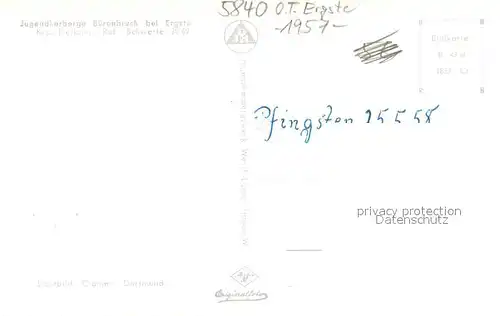 AK / Ansichtskarte Ergste Jugendherberge Buerenbruch Ergste