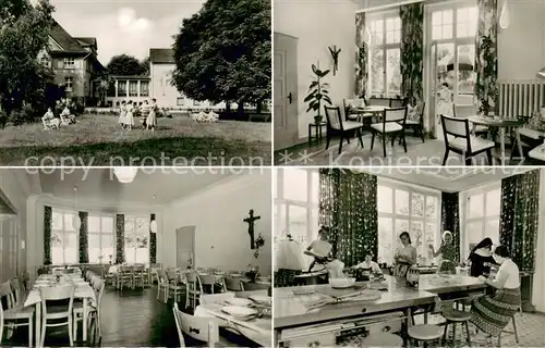 AK / Ansichtskarte Olpe_Meschede Jugend Erholungsheim Marienfried Park Speisesaal Kueche Olpe Meschede