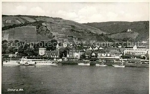 AK / Ansichtskarte Unkel_Rhein Panorama Rheindampfer Unkel Rhein