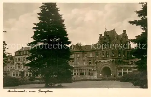 AK / Ansichtskarte Andernach Am Burgtor mit Rheinhof Anker Rheinkrone Andernach