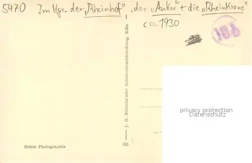 AK / Ansichtskarte Andernach Am Burgtor mit Rheinhof Anker Rheinkrone Andernach