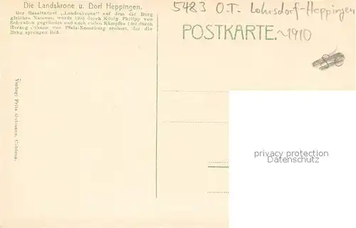 AK / Ansichtskarte Heppingen_Ahr Die Landskrone Panorama Heppingen Ahr