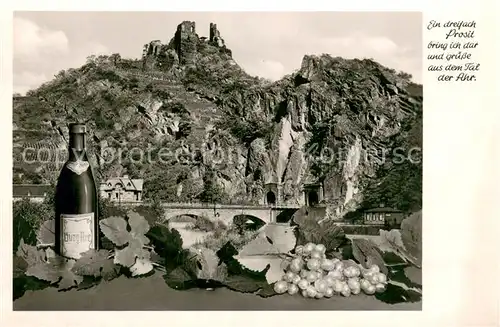 AK / Ansichtskarte Altenahr Panorama Burgruine Weinpraesentation Altenahr