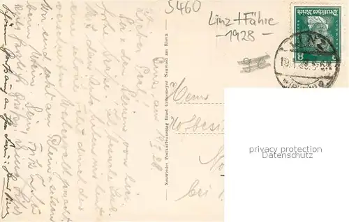 AK / Ansichtskarte Linz_Rhein Rheinfaehre Panorama Linz_Rhein