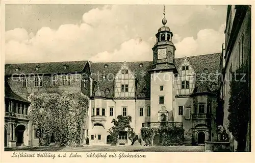 AK / Ansichtskarte Weilburg Schlosshof mit Glockenturm Weilburg