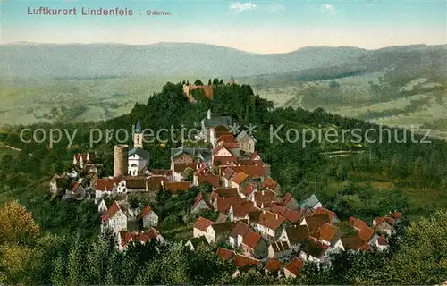 AK / Ansichtskarte Lindenfels_Odenwald Fliegeraufnahme Lindenfels Odenwald