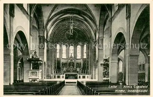 AK / Ansichtskarte Lette_Coesfeld Kirche Inneres Lette Coesfeld