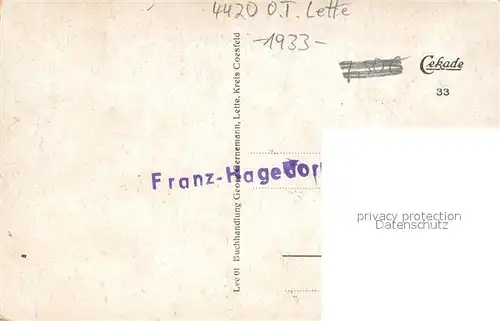 AK / Ansichtskarte Lette_Coesfeld Kirche Inneres Lette Coesfeld