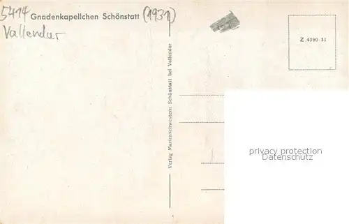 AK / Ansichtskarte Vallendar Gnadenkapelle Schoenstatt Vallendar