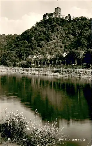 AK / Ansichtskarte Niederlahnstein Burg Lahneck Rheinpartie Niederlahnstein