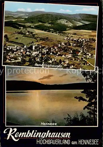 AK / Ansichtskarte Remblinghausen Fliegeraufnahme Henneseepartie Remblinghausen