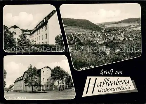 AK / Ansichtskarte Hallenberg St Josefshaus Panorama Hallenberg