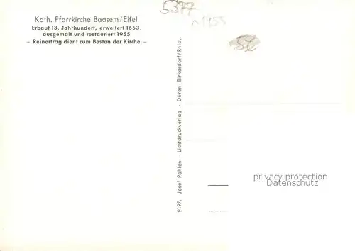AK / Ansichtskarte Baasem Kath Pfarrkirche  Baasem