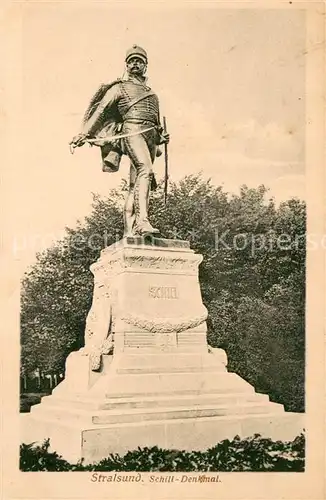 AK / Ansichtskarte Stralsund Schill Denkmal 