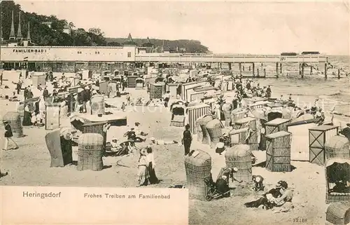 AK / Ansichtskarte Heringsdorf_Ostseebad_Usedom Frohes Treiben am Familienbad Strand Heringsdorf_Ostseebad