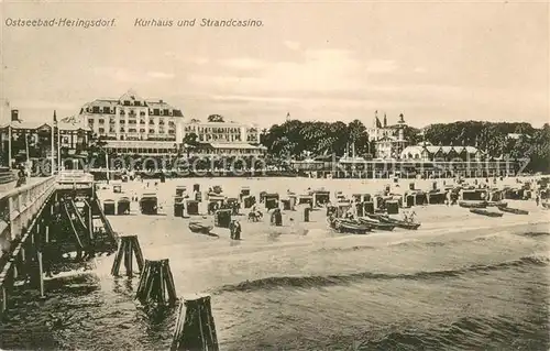 AK / Ansichtskarte Heringsdorf_Ostseebad_Usedom Kurhaus und Strandcasino Heringsdorf_Ostseebad