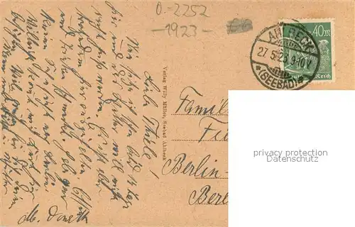 AK / Ansichtskarte Ahlbeck_Ostseebad Blick von der Seebruecke nach Heringsdorf Ahlbeck_Ostseebad