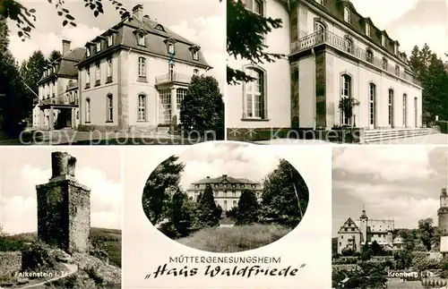AK / Ansichtskarte Kronberg_Taunus Muettergenesungsheim Haus Waldfriede der AWO Burg Falkenstein Kronberg Taunus