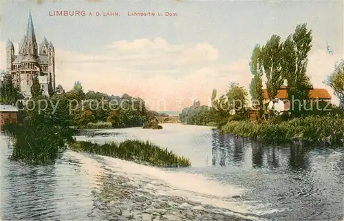 AK / Ansichtskarte Limburg_Lahn Lahnpartie und Dom Limburg_Lahn