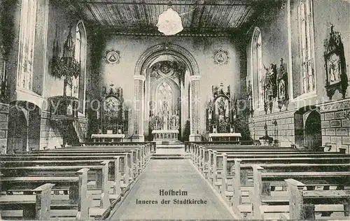 AK / Ansichtskarte Hofheim_Taunus Inneres der Stadtkirche Hofheim Taunus