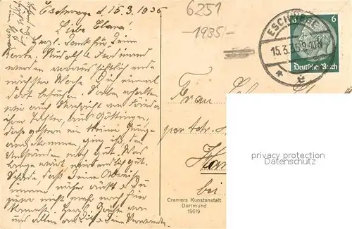 AK / Ansichtskarte Runkel_Lahn Lahnbruecke Blick zur Burg Kuenstlerkarte Runkel_Lahn