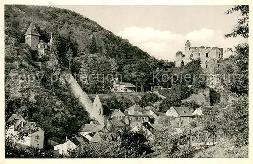 AK / Ansichtskarte Balduinstein Burghotel Kurfuerst Balduin Burgruine Balduinstein