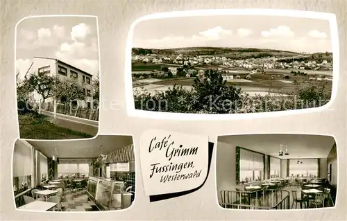 AK / Ansichtskarte Fussingen Panorama Cafe Grimm Gastraum Fussingen