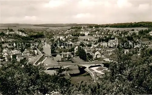 AK / Ansichtskarte Diez_Lahn Panorama mit Blick zum Schloss Lahnbruecke Diez_Lahn