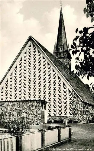 AK / Ansichtskarte Wilsenroth Katholische Kirche mit Bartholomaeus Relief Wilsenroth