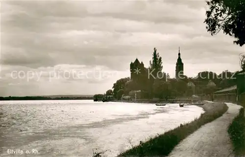 AK / Ansichtskarte Eltville_Rhein Uferpromenade am Rhein Eltville_Rhein