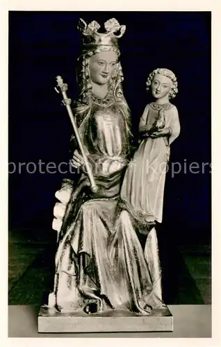 AK / Ansichtskarte Kiedrich Pfarrkirche St. Valentin Madonna mit Kind 14. Jhdt. Kiedrich