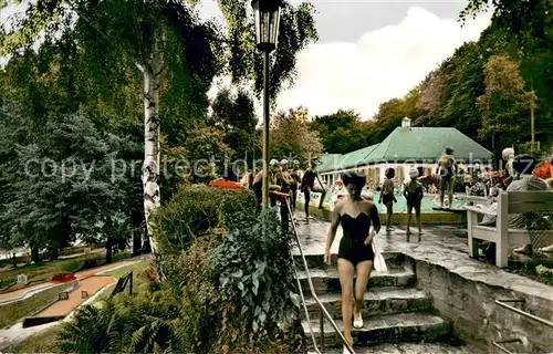 AK / Ansichtskarte Schlangenbad_Taunus Freibad Minigolfplatz Schlangenbad_Taunus