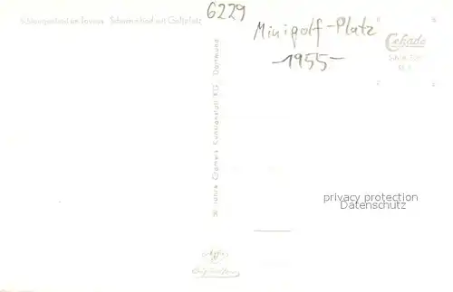 AK / Ansichtskarte Schlangenbad_Taunus Freibad Minigolfplatz Schlangenbad_Taunus