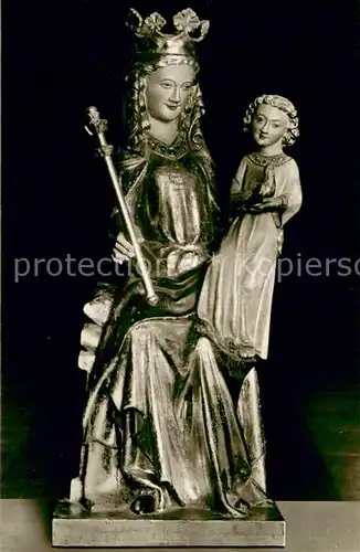 AK / Ansichtskarte Kiedrich Pfarrkirche St. Valentin Madonna mit Kind 14. Jhdt. Kiedrich