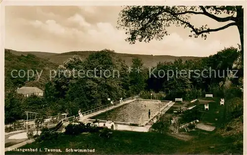 AK / Ansichtskarte Schlangenbad_Taunus Schwimmbad Schlangenbad_Taunus