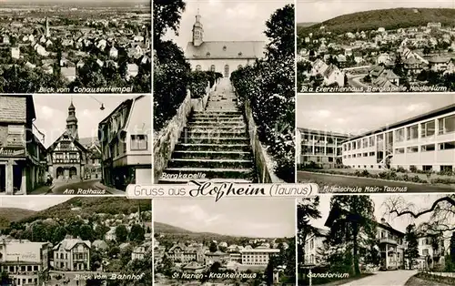 AK / Ansichtskarte Hofheim_Taunus Stadtpanorama Rathaus Bergkapelle Krankenhaus Schule Sanatorium Hofheim Taunus