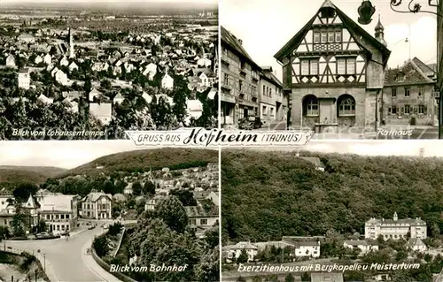 AK / Ansichtskarte Hofheim_Taunus Stadtpanorama Rathaus Exerzitienhaus Bergkapelle Meisterturm Hofheim Taunus