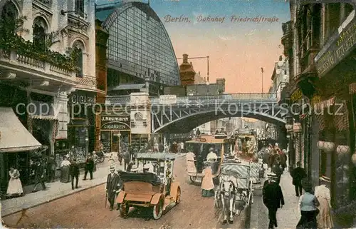 AK / Ansichtskarte Berlin Bahnhof Friedrichstrasse Automobil Pferdekutsche Berlin
