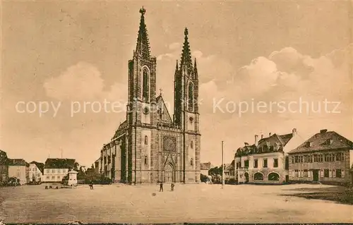 AK / Ansichtskarte Geisenheim Marktplatz mit Pfarrkirche Geisenheim