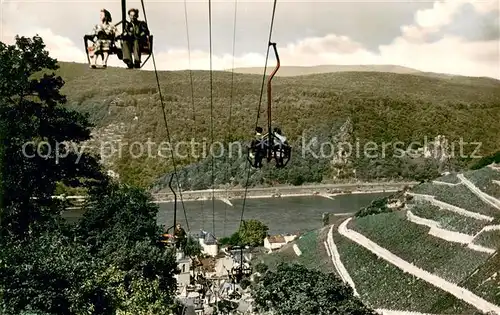 AK / Ansichtskarte Assmannshausen Seilbahn Blick ins Tal Rheintal Weinberge Assmannshausen