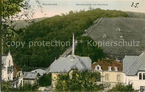 AK / Ansichtskarte Wiesbaden Nerobahn mit Neroberg Wiesbaden