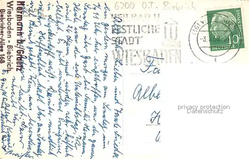 AK / Ansichtskarte Biebrich_Wiesbaden Anlegestelle mit Schiff Biebrich_Wiesbaden