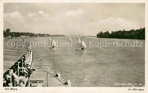 AK / Ansichtskarte Biebrich_Wiesbaden Im Rheingau Boote  Biebrich_Wiesbaden