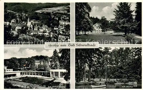 AK / Ansichtskarte Bad_Schwalbach Moor Badehaus Weiher Am Weinbrunnen Bad_Schwalbach