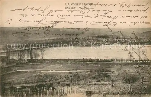 AK / Ansichtskarte Damery_Marne Vue generale Damery Marne