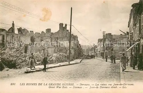 AK / Ansichtskarte Dormans Les ruines rue Jean de Dormans Dormans