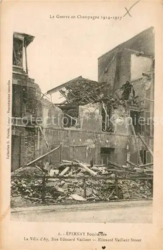 AK / Ansichtskarte Epernay_51 Bombardee La Villa dAy rue Edouard Vaillant  